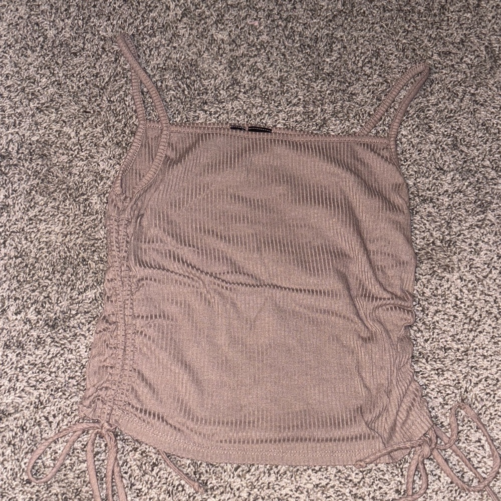 Women's Taupe Sleeveless Top